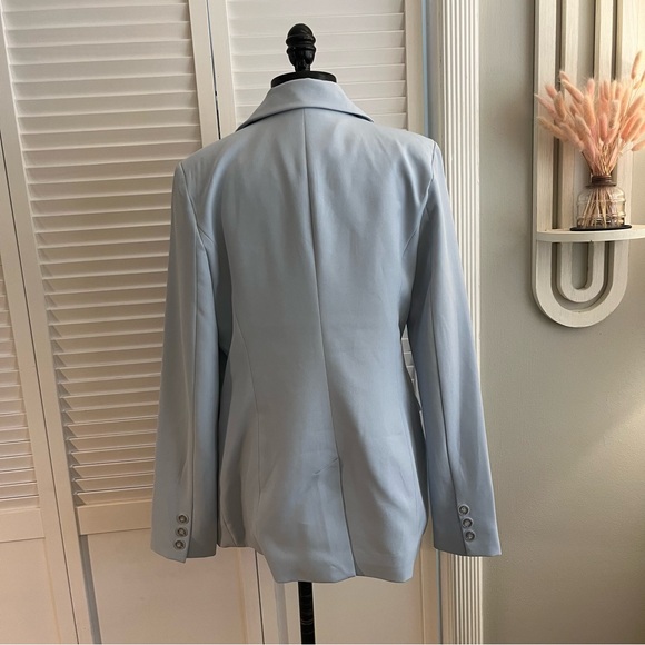Powder Blue Lined Blazer - Picture 5 of 8